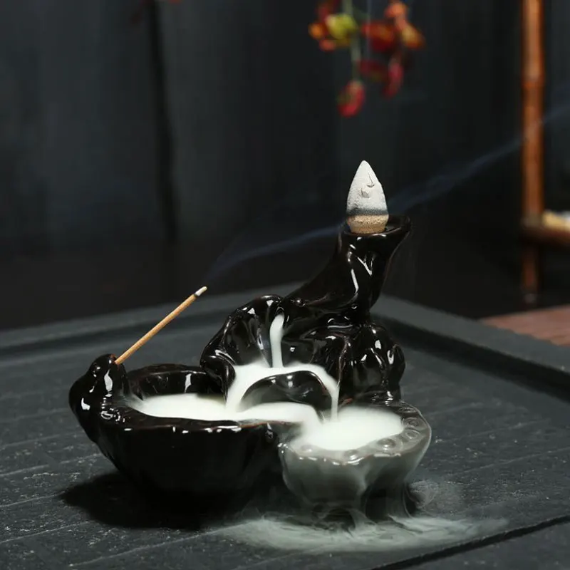 Ceramic Smoke Backflow Incense Burners Tower Incense Censer Base Creative Decoration Aromatherapy Supplies Home Decor jj0101 - Цвет: censer9