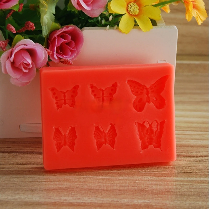 

3D Silicone 6 Butterflies Shaped Mould Cake Tools