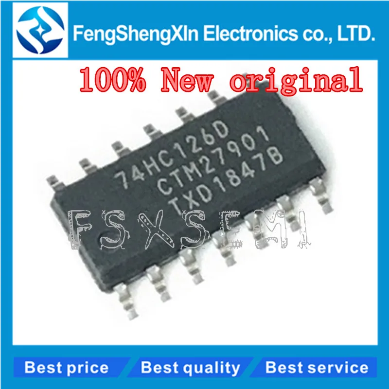 

10pcs/lot 100% New original 74HC126 74HC126D SN74HC126DR Logic IC SOP-14