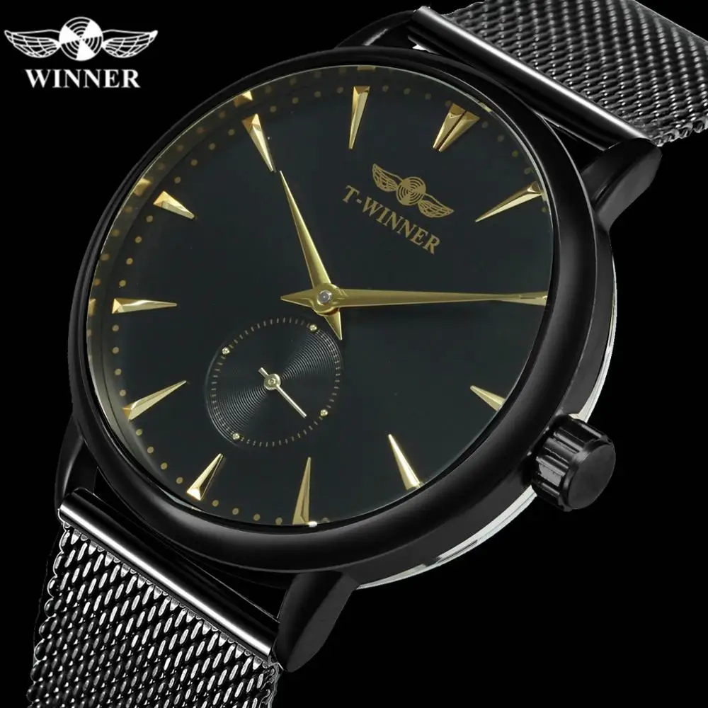 Победитель официальные Простые повседневные механические часы для мужчин