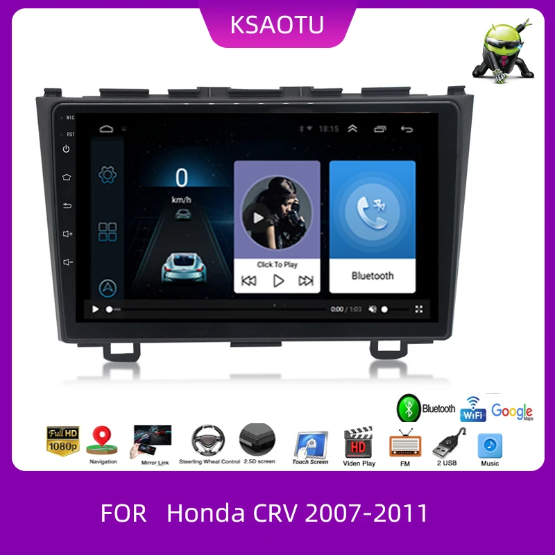 

Автомагнитола KSAOTU android 10, мультимедийный плеер для Honda CRV 2007-2011, Авторадио BT WIFI
