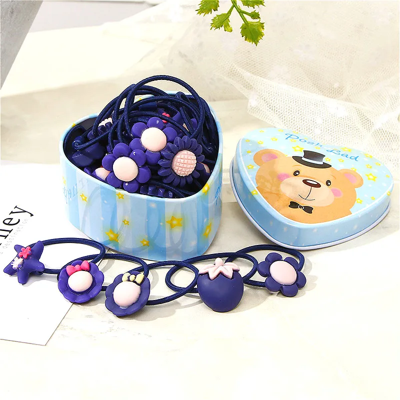 Милые повязки на голову для девочек в упаковке 20 шт./компл. Мультяшные резинки