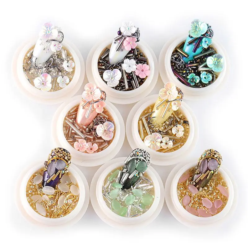 Украшения для ногтей 3D Искусственный Жемчужный корпус чешуйчатый ломтик