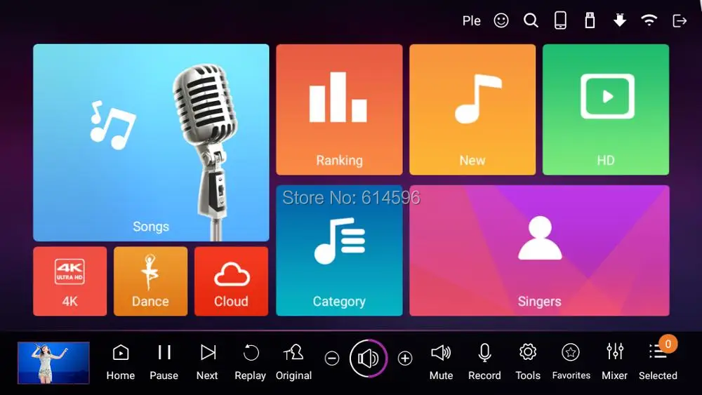HDMI караоке система проигрывания 2 ТБ профессиональный по требованию с песнями + 19