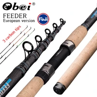 obei feeder fishing rod telescopic spinning casting travel rod3 0 3 3 3 6m vara de pesca carp feeder 60 180g pole