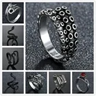 Кольцо регулируемое в готическом стиле для женщин и мужчин, винтажное открытое ювелирное изделие, цвет серебристый, морской кальмар, осьминог