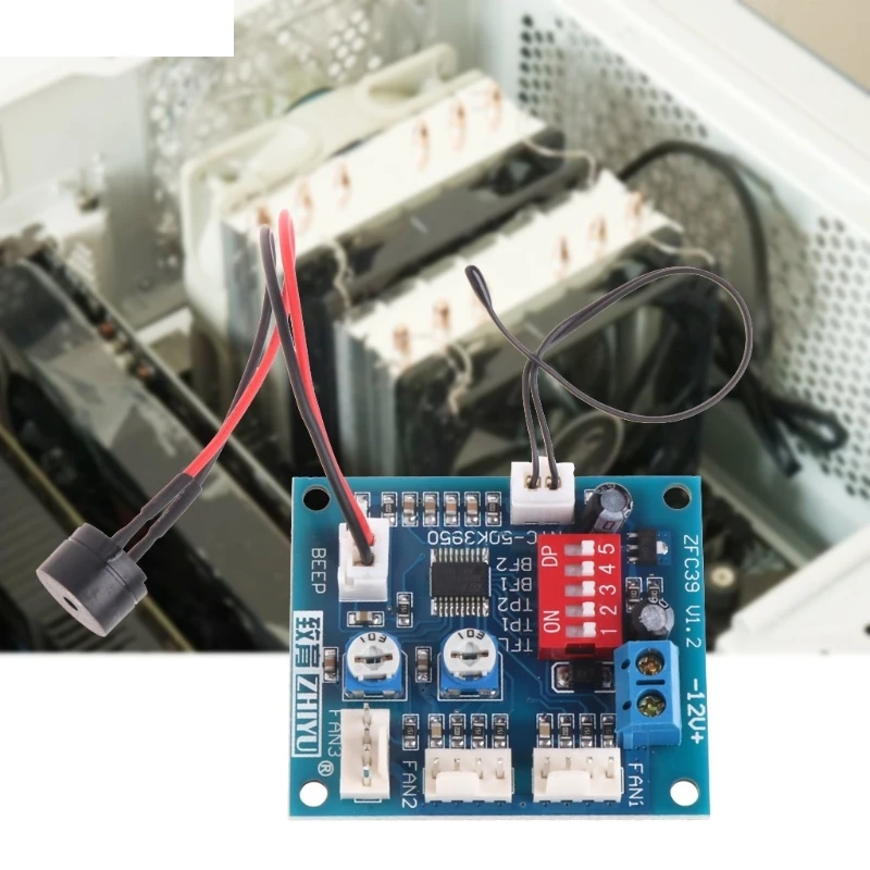 12V PC cpu 4 проводной вентилятор контроль температуры PWM Модуль управления скоростью