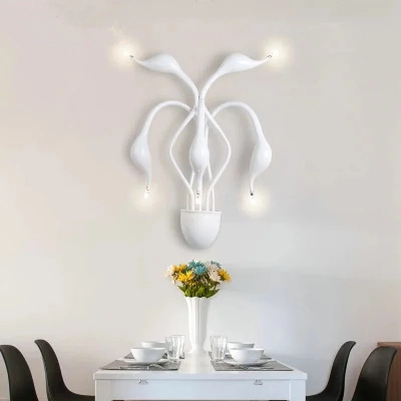 Новый дизайн лебедь Настенные светильники спальня изголовье прикроватная лампа