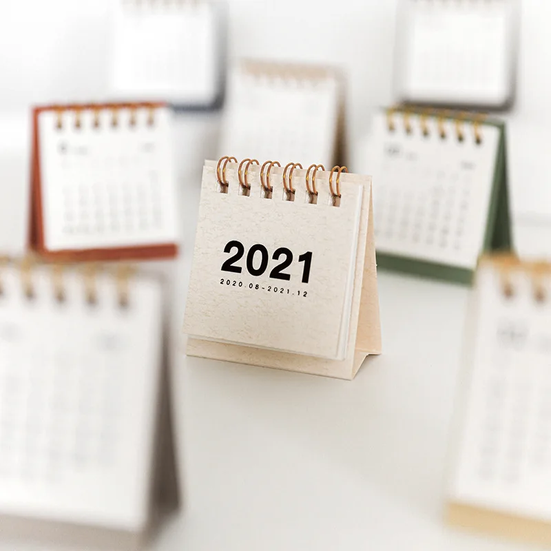 Новинка 2021 Kawaii милые Мини Маленькие Катушки календари креативный бумажный