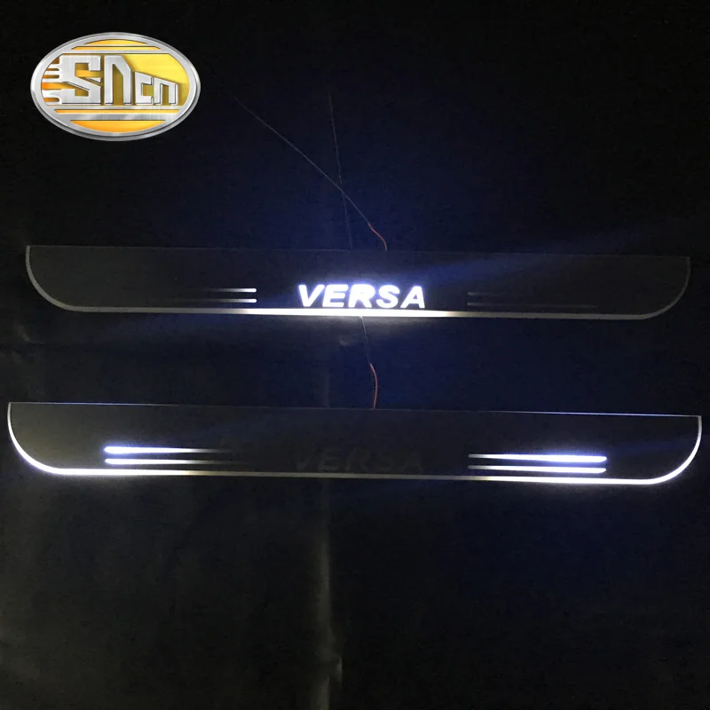 SNCN Автомобильный светодиодный дверной порог для Nissan Versa 2013 2018 2019 ультра тонкий