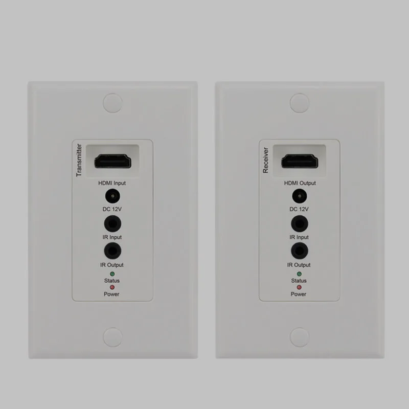 HDMI настенный удлинитель 1080P HDMI, Овер-Cat5e/Cat6 удлинитель настенная пластина с ИК-управлением(отправитель и ресивер
