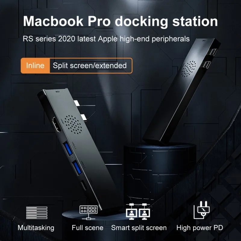 Док-станция 7 в 1 с двумя разъемами типа c и HDMI MST | Компьютеры офис