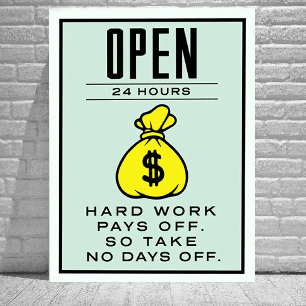 Алек монополии 24 часа в сутки Абстрактная живопись украшение на стену маслом