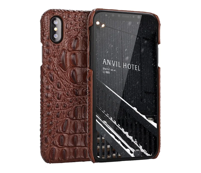 Чехол Solque из натуральной кожи для iPhone X, XS, Max, XR, 7, 8 Plus, сотовый телефон, роскошный крокодил, Ретро стиль, тонкий чехол, чехол s