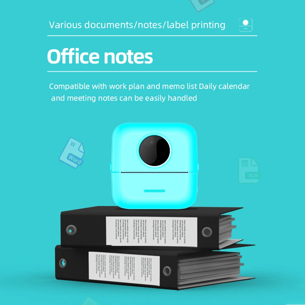 

Портативный термопринтер, миниатюрный беспроводной карманный мини-принтер для этикеток с Bluetooth, 57 мм для дома и офиса, Android, IOS