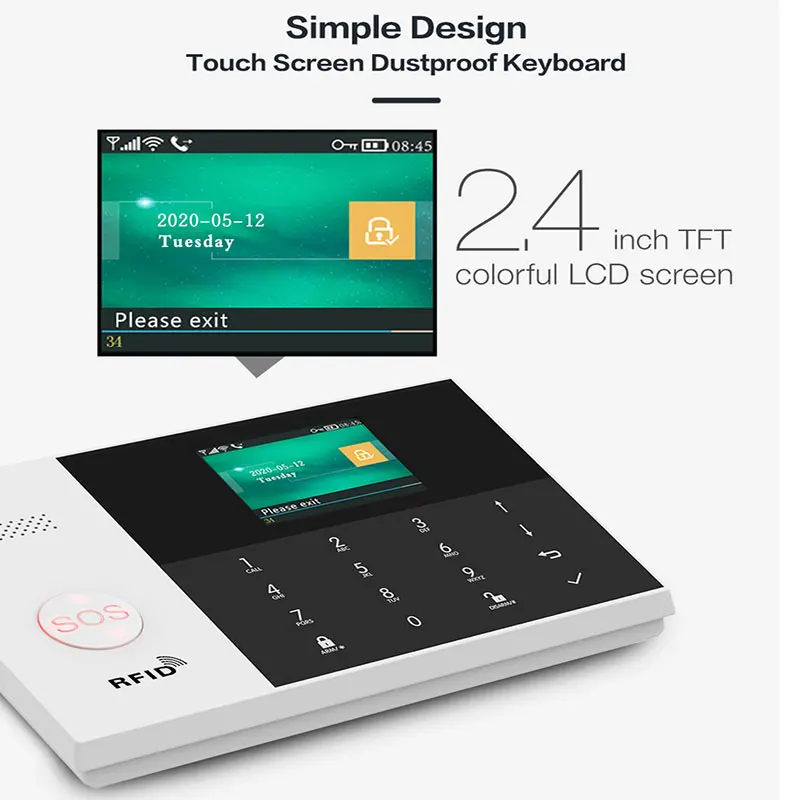 433 МГц Wi Fi Gsm сигнализации умный дом Системы Ios Android App Управление Rfid карты