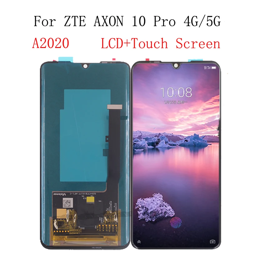 

6.47" Original AMOLED For ZTE AXON 10 pro A2020 4G 5G LCD Display Touch Screen Digitizer Assembly For AXON 10pro A10P3251 Repair