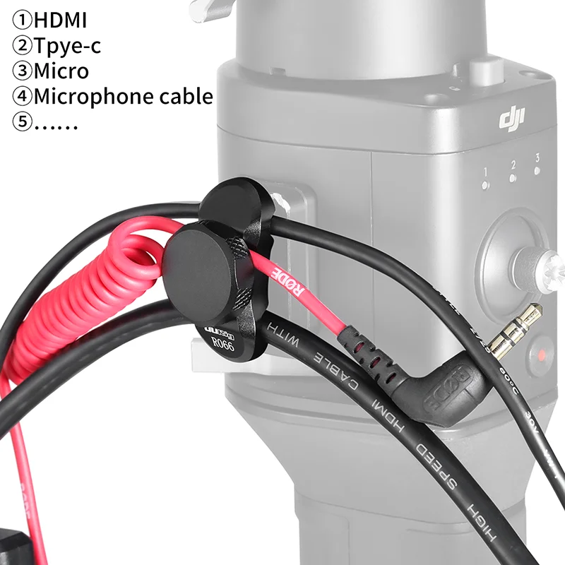 UURig R066 Universal 1/4 Screw HDMI Type-C Microphone Cable Lock Clip Clamp Top Handle Camera Cage | Мобильные телефоны и