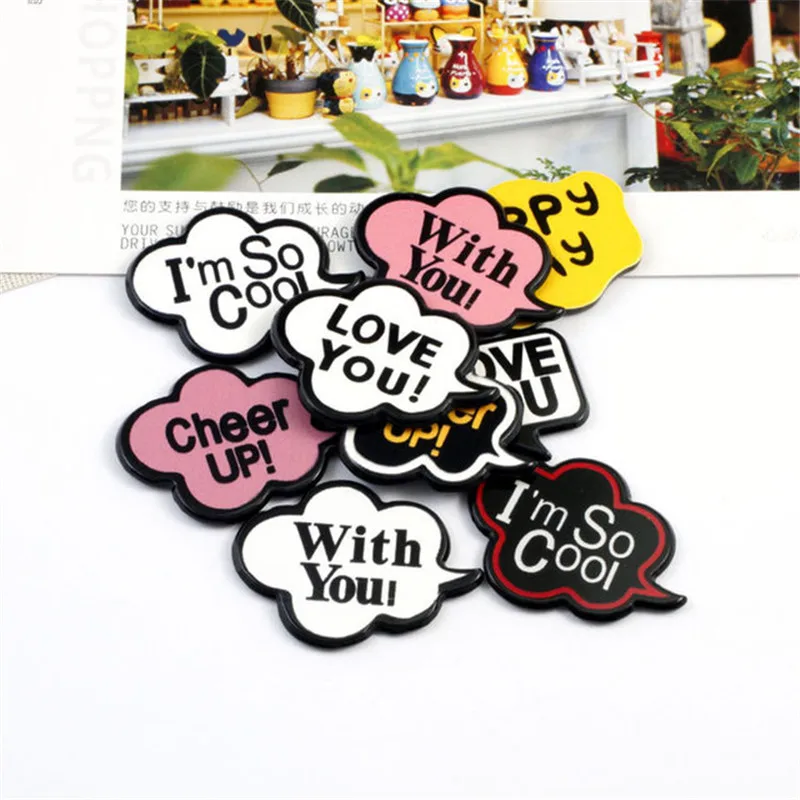 30 шт./лот акриловый пластырь с граффити из мультфильма английская буква