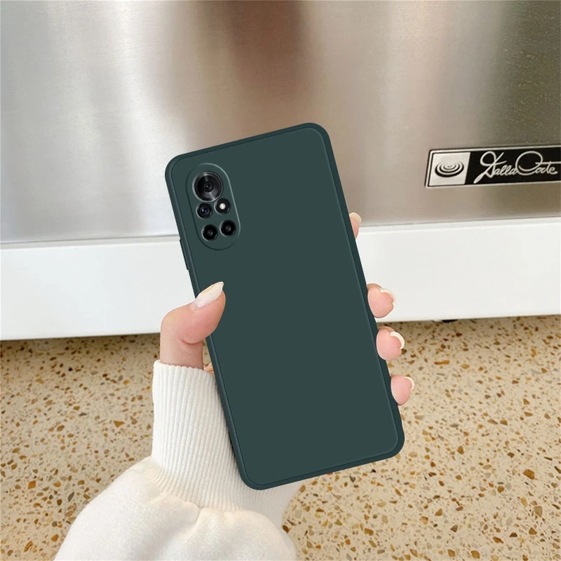 original square liquid silicone cute case for huawei nova8 7 6pro camera lens protect soft phone back cover honor magic 4pro free global shipping