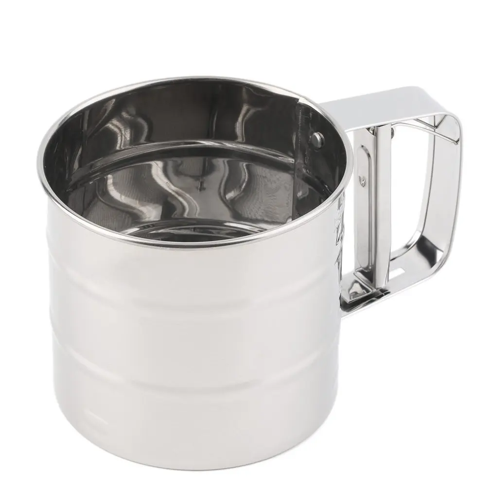 

Superior qualityStainless Steel Mesh Flour Sifter Mechanical Baking Icing Sugar Shaker SieveStylish