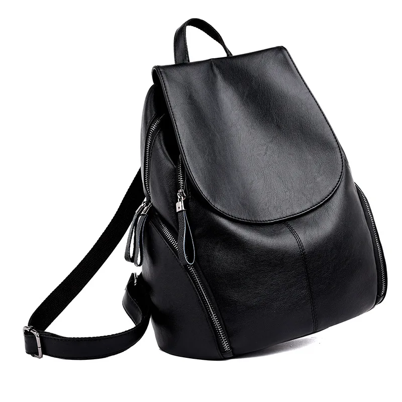 Модный женский рюкзак высококачественный кожаный школьный для