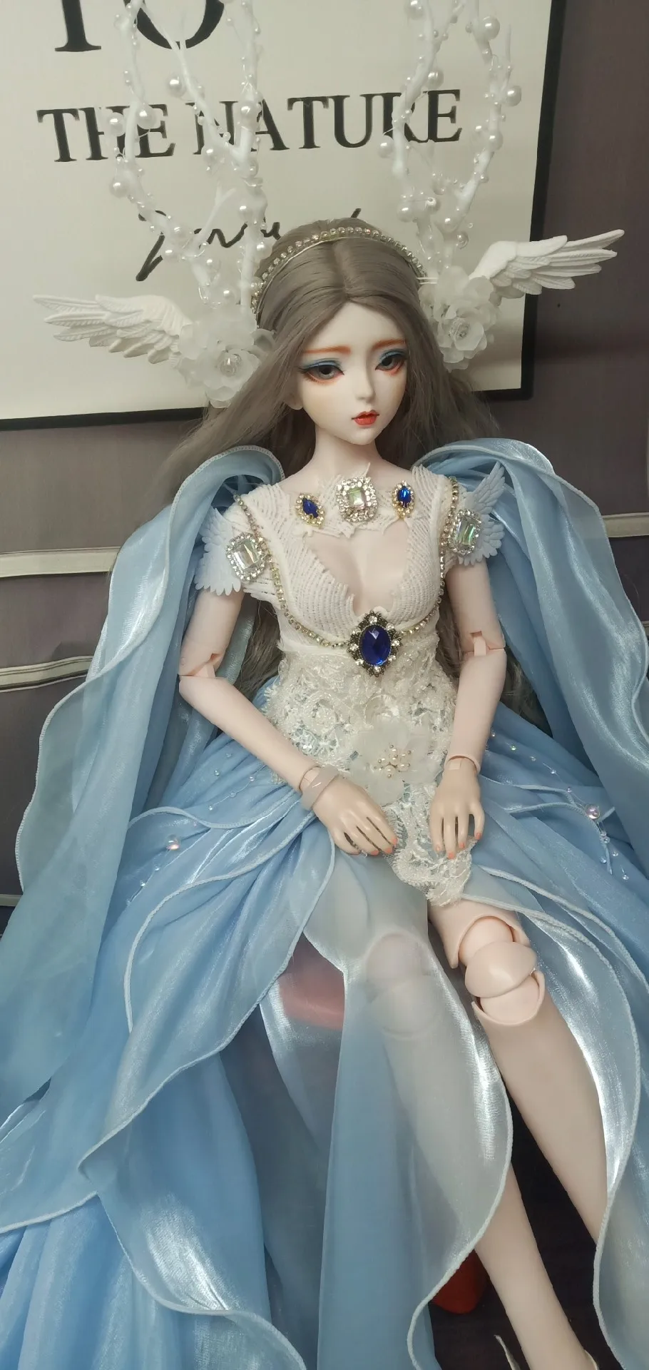 1/3 шарнирная пластиковая кукла DORIS 62 см сделай сам лицо ручной работы в шарнирном