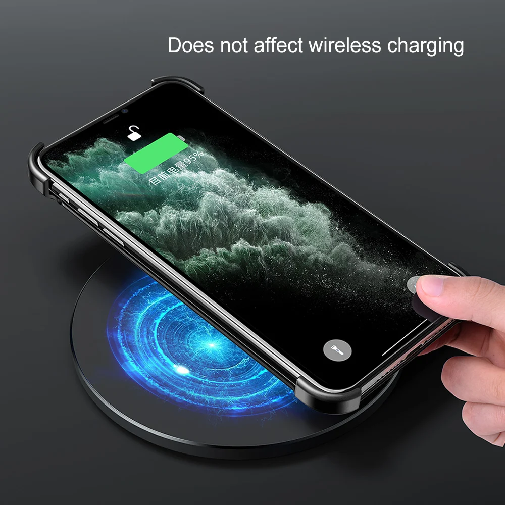 Новый чехол для телефона в металлической оправе Iphone11 11pro магнитный притягивающий