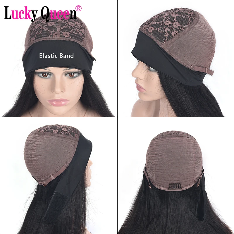 

Deep Wave Wig Headband Wig Burgundy Color 180% Density Lucky Queen Hair Mongolian Deep Wave Human Hair Wigs Scarf Wig For Women
