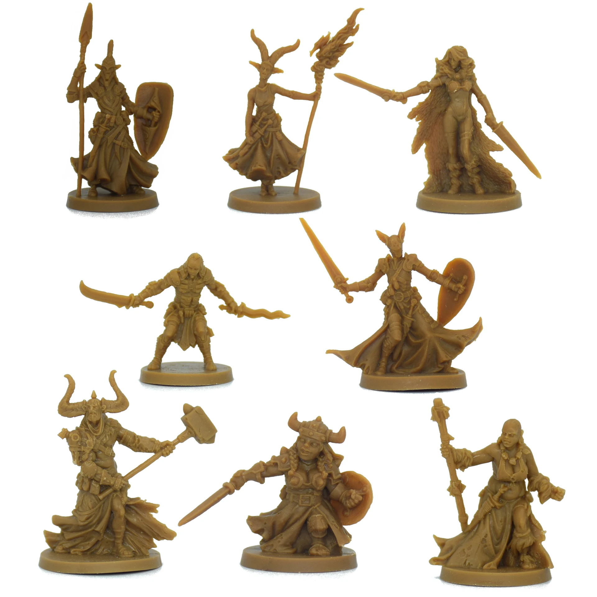 

TRPG board game massive darkness miniatures lightbringer heroes warrior Knight Priest dwarf Warlock dungeons figures models