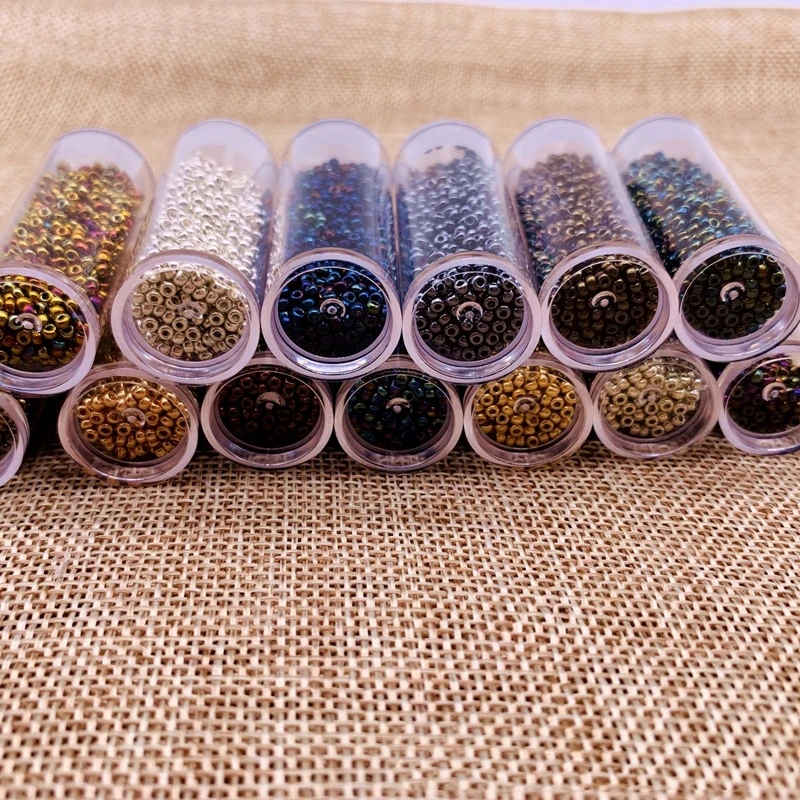 1100 шт./труба 11/0 японские стеклянные бусины Миюки круглые металлические разных