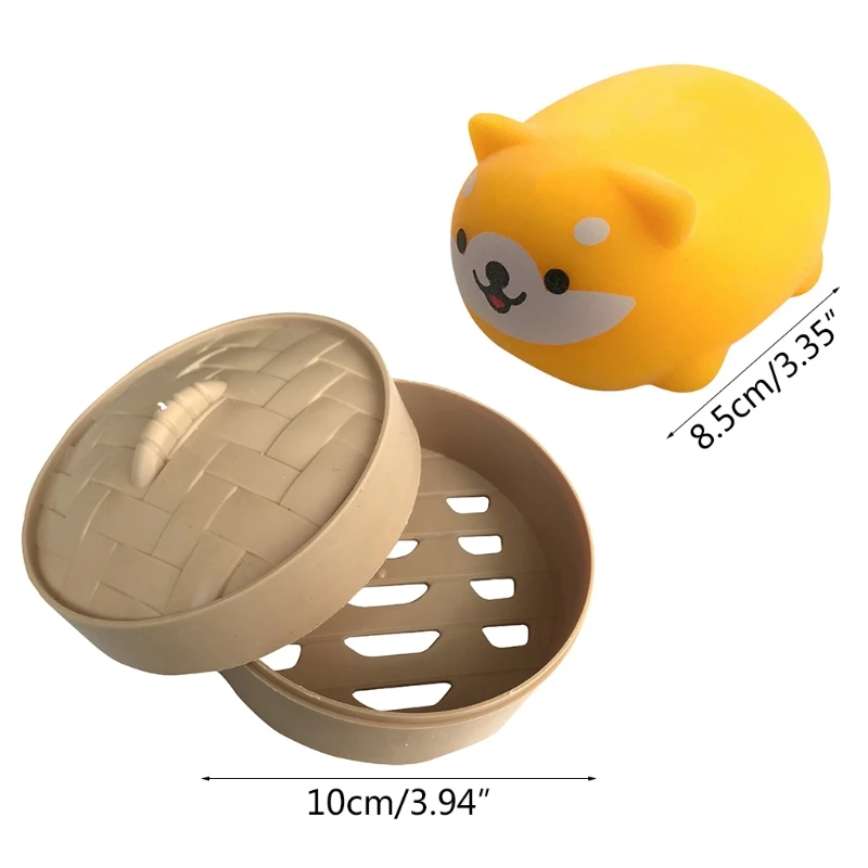 

50LE Sensory Fidget Decompression Toy Realistic Steamed Bun Prop Interactive Stress Relief Novelty Toy Funny Gift for Autism