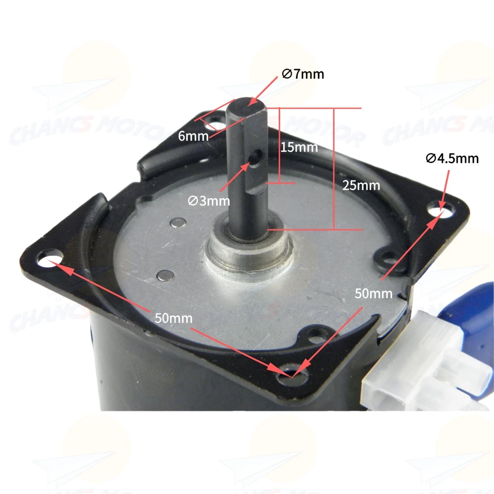 CHANCS синхронный редукционный мотор Реверсивный 60KTYZ 110V 220V 50-60RPM с кронштейном и