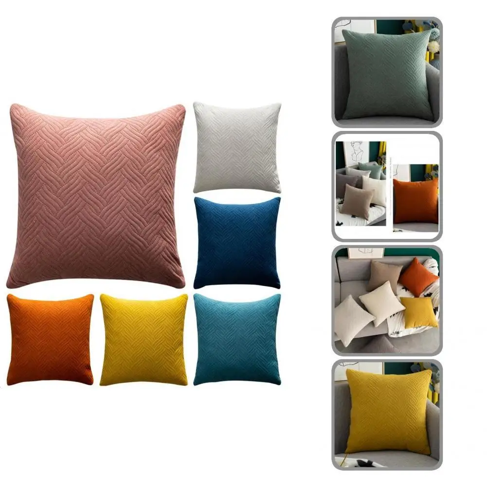

Unique Pillowcase Stretchy Washable Modern Style Fine Knitted Cushion Cover Pillow Cover Pillowcase