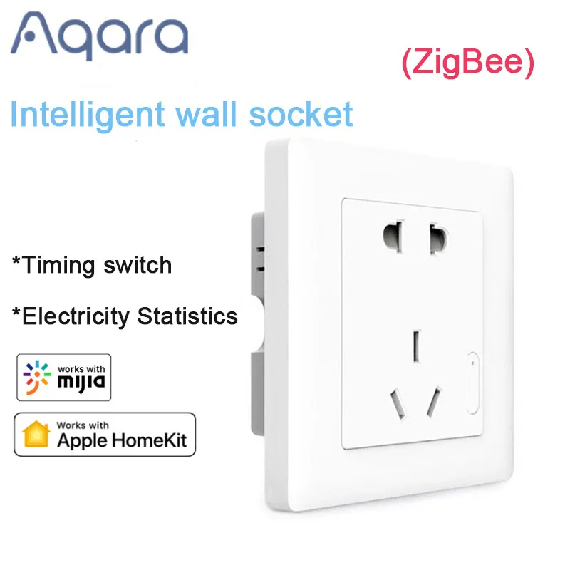 

Умная настенная розетка Aqara, Беспроводной Выключатель ZigBee с Wi-Fi и пультом дистанционного управления, работает с приложениями для умного дом...