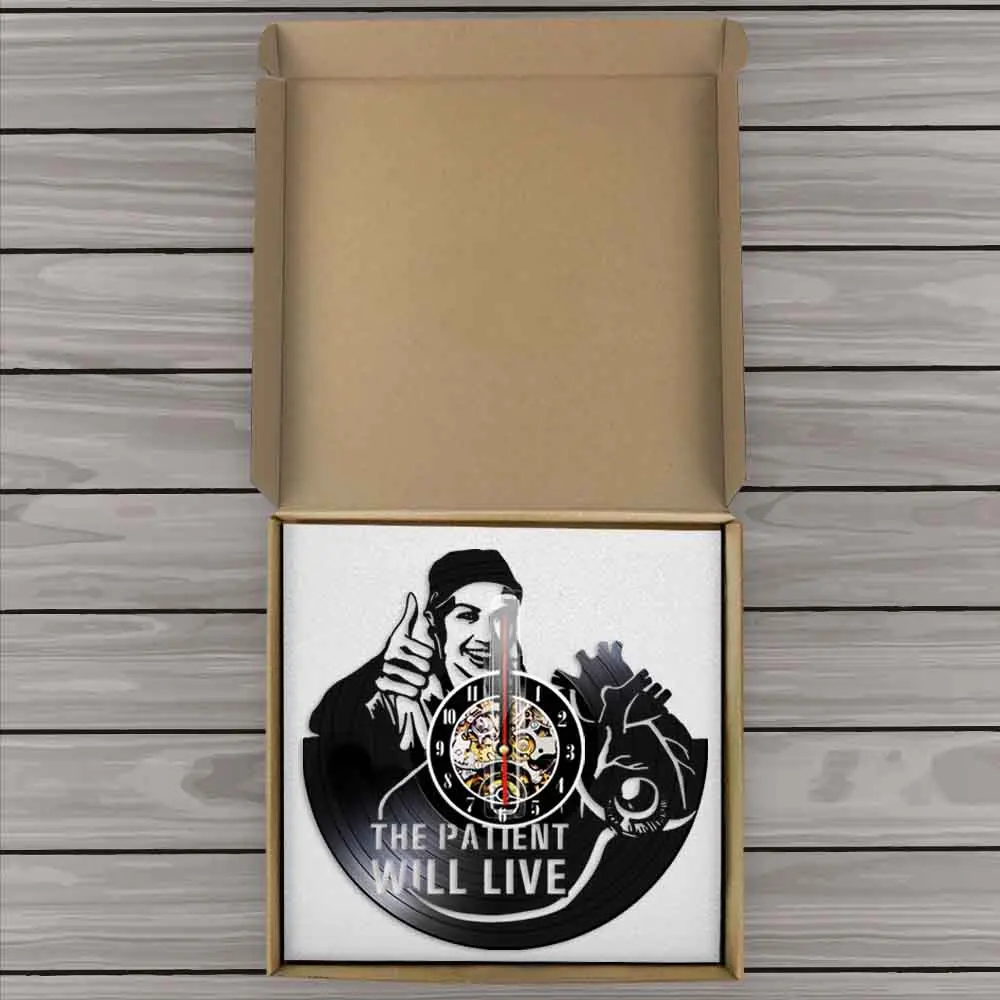 Настенные часы с виниловой пластиной креативные медицинские настенные 3D