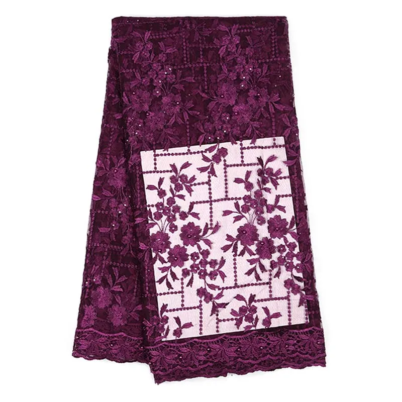 Романтическая Высококачественная свадебная ткань с вышивкой кружевная