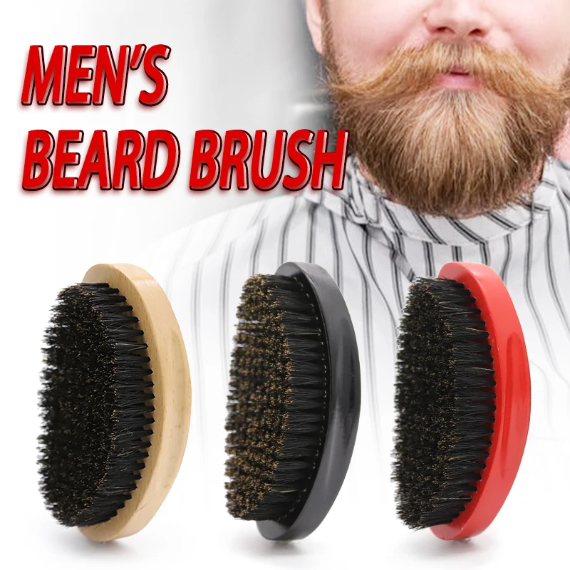 

1PC Brosse Barbe Wave Brush For Men Comb Boar Bristle Crown Curved 360 Wave Wood Beard Brush Wood Beard Comb Men Shaving Tools