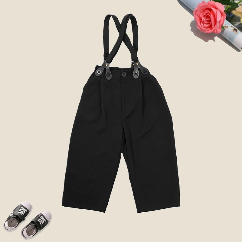 

Baby Girls Overalls New Spring Kids Solid Long Pants Children Casual Clothing for Teens Toddler Cotton Trousers for 18M-8Y