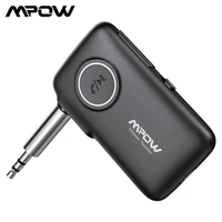 mpow upgraded v5 0 bluetooth receiver car bluetooth adapter with 15h playtime for tv headphones speaker game audio aux car bh298