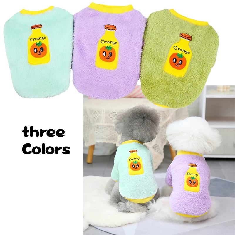 

Warm Fleece Pet Dog Sweatshirts Cute soda Print Sweater Puppy Dog Cat Coat Jacket Teddy French Bulldog Chihuahua Outfit