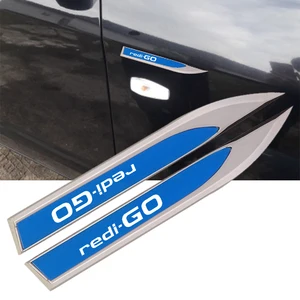 Металлическая эмблема 3D, 2 шт., боковая декоративная наклейка для кузова автомобиля, для Datsun GO I GO + I mi-DO on-DO redi-GO Go GO-Cross, автомобильные аксессуары