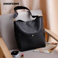 gionar genuine leather bag women luxury designer purse handbag rfid crossbody top handle shoulder bucket tote black brown pink