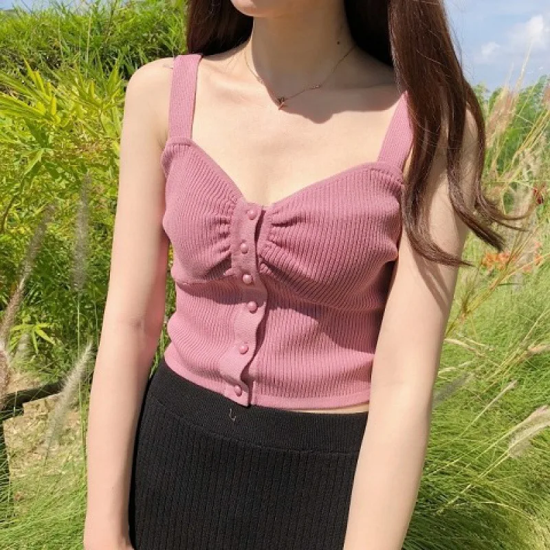 Майка для женщин: шифонового топа c бретелькой через шею женщин Сезон лето