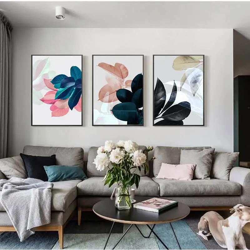 Скандинавская картина постер с тропическими растениями ботанический лист в