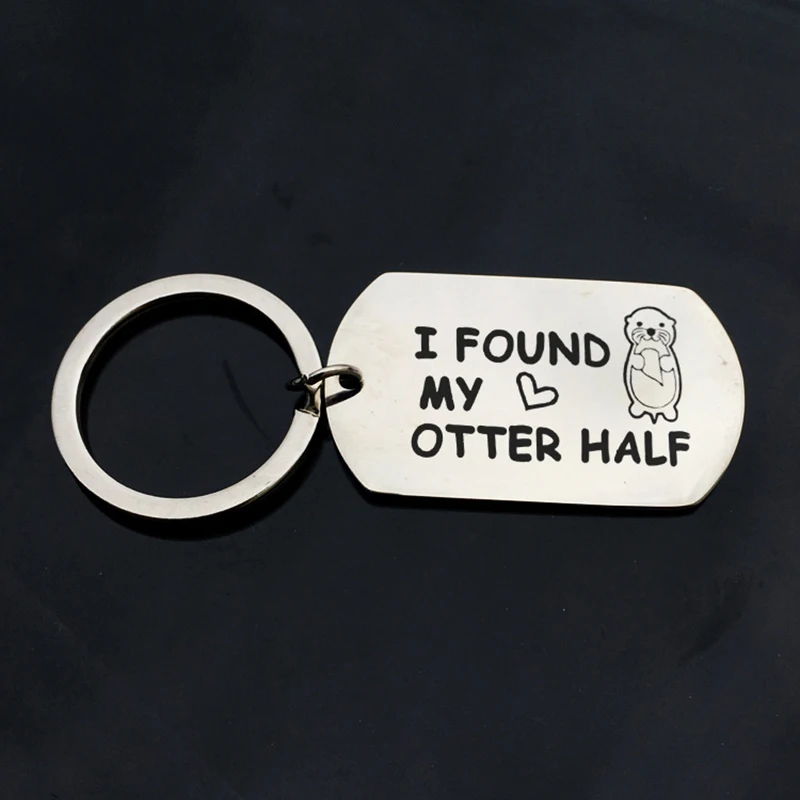 Парный брелок Lovers I Find My Otter Half Key Chain для парня девушки брелок подарки ювелирные изделия