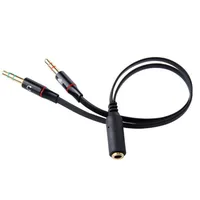Mini 3.5mm Stereo Audio Cable 1 Male To 2 Female Headset Mic Y Splitter Cable Adapter to PC For Android iphone samsung