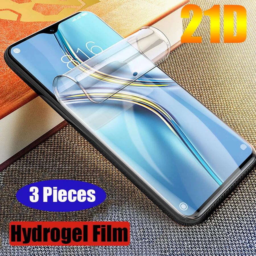 

3PCS Hydrogel Film For Xiaomi Redmi Note 10 9S 9 8 7 Pro 9A Pro 9T Screen Protector Mi 10T 11 Ultra Poco X3 M3 F3 Pro Not Glass