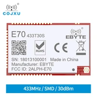 cojxu 433mhz rf module e70 433t30s cc1310 module wireless soc uart transceiver 30dbm anti interference ipex stamp hole antenna