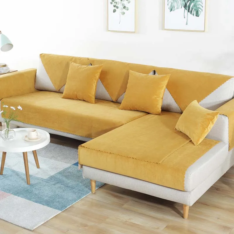 yellow Pet Dogs царапины матрас на диване Settee Slipcover мебель протектор коврик ткань зимний длинный диван полотенца чехлы - Цвет: yellow